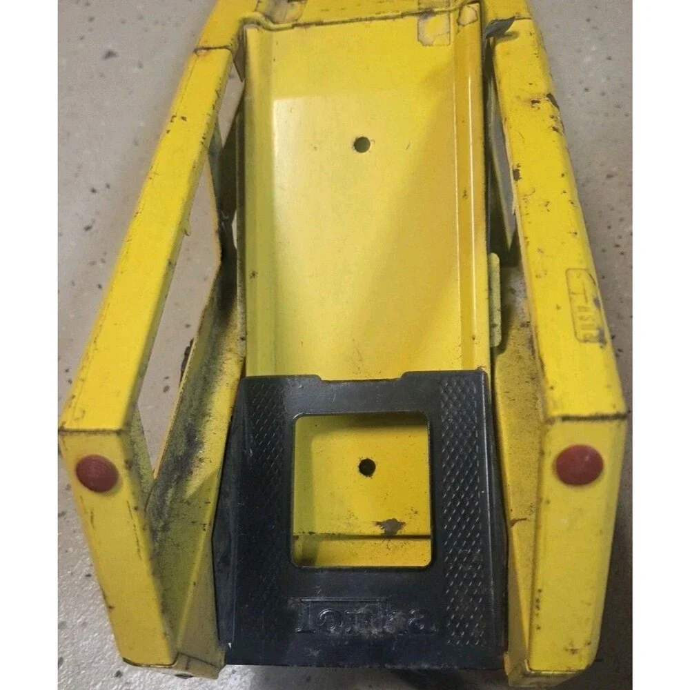 Vintage Tonka Toys Mighty Tonka Car Carrier Trailer Hauler Yellow Pressed Steel